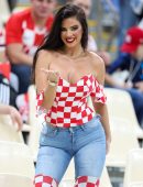 Ivana Knoll Cleavage, and Kissing at FIFA World Cup 2022 in Doha