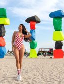 Ivana Knoll in Swimsuit at Ras Abu Aboud Beach 974 in Doha