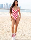 Ivana Knoll in Swimsuit at Ras Abu Aboud Beach 974 in Doha