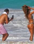 Izabel Goulart Booty in Bikini at the Beach in St Barts