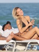 Joy Corrigan Booty in Bikini, with her Boyfriend at Miami Beach