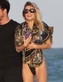 Joy Corrigan Booty in Bikini, with her Boyfriend at Miami Beach