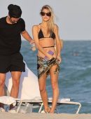 Joy Corrigan Booty in Bikini, with her Boyfriend at Miami Beach
