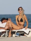 Joy Corrigan Booty in Bikini, with her Boyfriend at Miami Beach