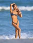 Joy Corrigan Booty in Tiny Bikini at Beach in Miami