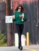 Kaia Gerber in Leggings, Heading to Workout in Los Angeles