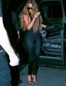 Khloe Kardashian in Tights, Arrives at a Miami Restaurant