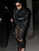 Kylie Jenner in See-Through Outfit at Yazawa Japanese BBQ in Beverly Hills