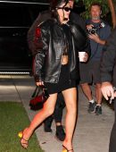 Kylie Jenner Leggy in Short Dress at Art Basel Weekend in Miami