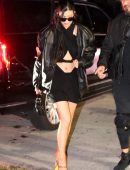 Kylie Jenner Leggy in Short Dress at Art Basel Weekend in Miami