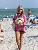 Lady Victoria Hervey in Bikini at a Beach in Miami
