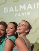 Lily Chee and Olivia Ponton at Villa Balmain at Miami Art Basel