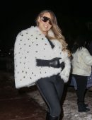 Mariah Carey in Black Jeans, Night Out in Aspen