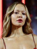 Rita Ora Booty in Red See-Through Dress at The Fashion Awards 2022 Royal Albert Hall in London