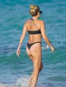 Sylvie Meis Booty in Thong Bikini at the Beach in Miami