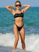 Sylvie Meis Booty in Thong Bikini at the Beach in Miami