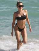 Sylvie Meis Booty in Thong Bikini at the Beach in Miami