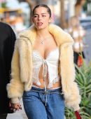 Addison Rae Cleavage Out in Los Angeles