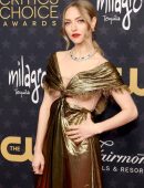 Amanda Seyfried at 28th Critics Choice Awards in Golden Dress in LA