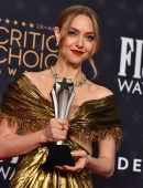 Amanda Seyfried at 28th Critics Choice Awards in Golden Dress in LA
