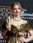 Amanda Seyfried at 28th Critics Choice Awards in Golden Dress in LA