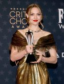 Amanda Seyfried at 28th Critics Choice Awards in Golden Dress in LA