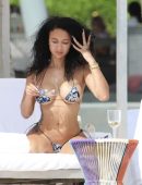 Draya Michele in Tiny Bikini on the Beach in Cancun