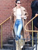 Kendall Jenner in a Long Winter Coat, Out in Aspen