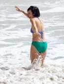 Lily Allen Candids at a Beach in St Barts