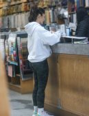 Minka Kelly Booty in Camoflauge Pants, Shopping at Fabrics for the Home in LA