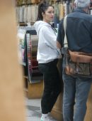 Minka Kelly Booty in Camoflauge Pants, Shopping at Fabrics for the Home in LA