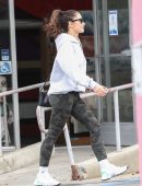 Minka Kelly Booty in Camoflauge Pants, Shopping at Fabrics for the Home in LA