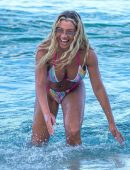 Molly Rainford in Bikini at the Beach of Barbados