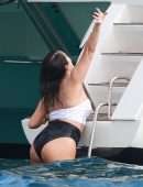 Selena Gomez Booty in Bikini on a Yacht in Cabo