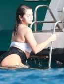 Selena Gomez Booty in Bikini on a Yacht in Cabo