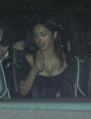 Olivia Rodrigo - Black Frock Leggy, Leaving Vas J Morgan’s Emmys Afterparty in Los Angeles