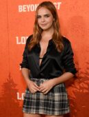 Bailee Madison on the Premiere of Bra-Baring Satin Blouse and Mini Skirt Shock