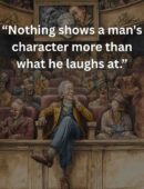 Nothing shows a man's character more than what he laughs at