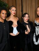 Nathalie Emmanuel in Black Revealing Dress Stuns London Crowd