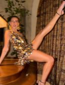 Dua Lipa Leggy in Wild Party Look 2025