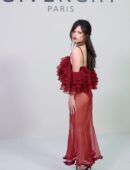Jenna Ortega Booty in Sheer Red Givenchy Gown