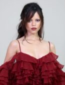 Jenna Ortega Booty in Sheer Red Givenchy Gown