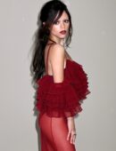 Jenna Ortega Booty in Sheer Red Givenchy Gown