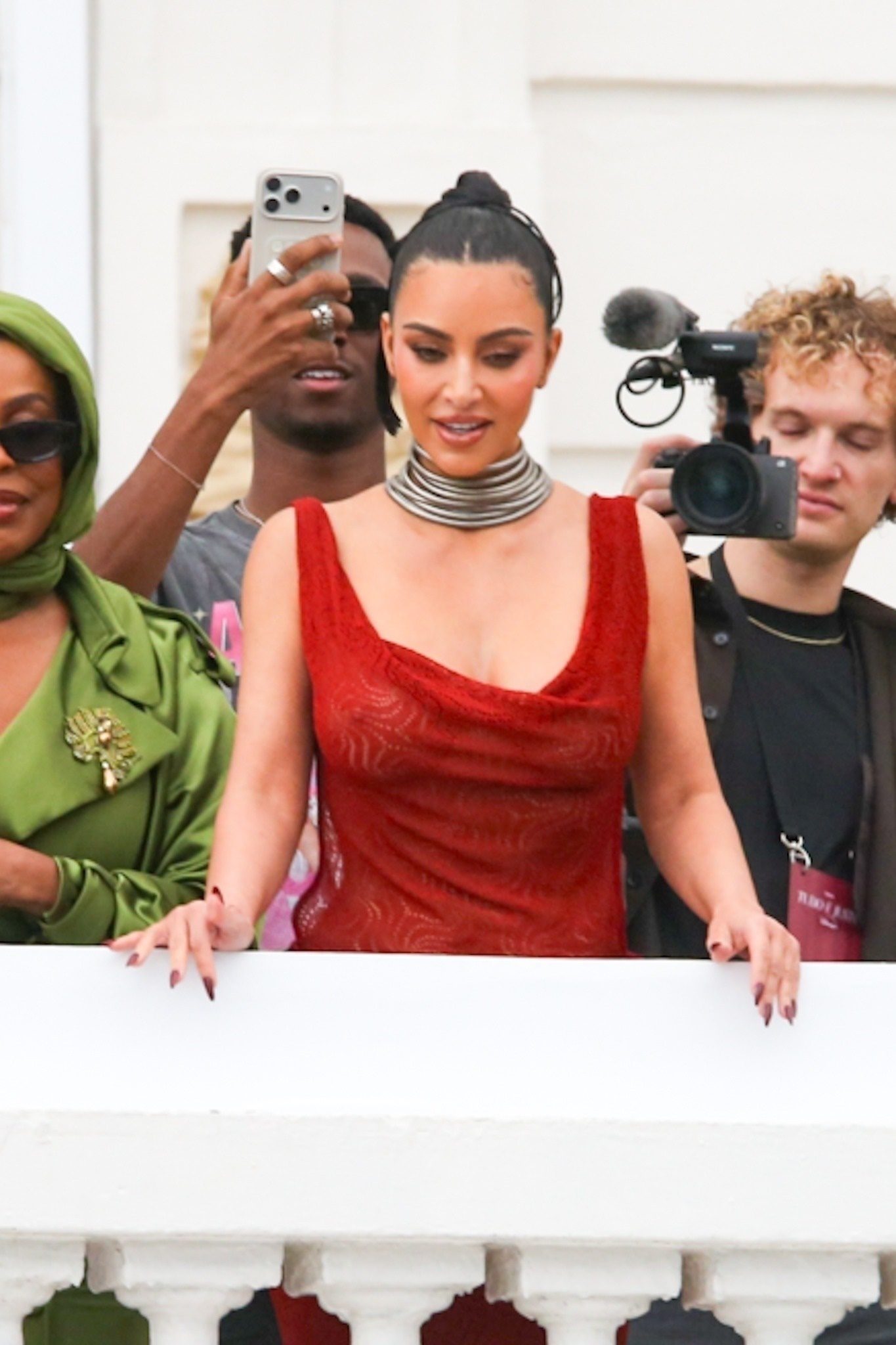 Kim Kardashian Braless Pokies in Sheer Dress in Rio