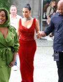 Kim Kardashian Braless Pokies in Sheer Dress in Rio