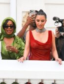 Kim Kardashian Braless Pokies in Sheer Dress in Rio