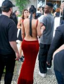 Kim Kardashian Braless Pokies in Sheer Dress in Rio